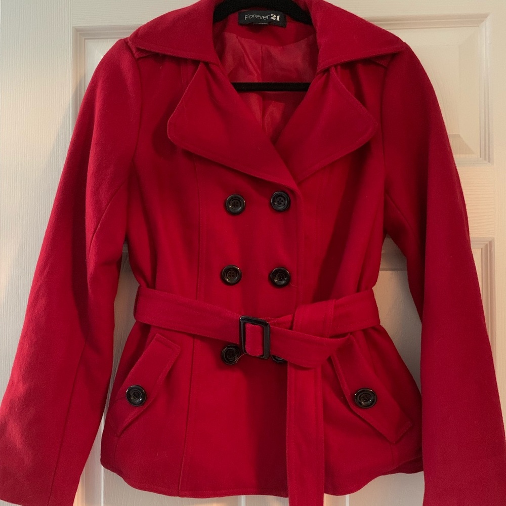 Red wool jacket